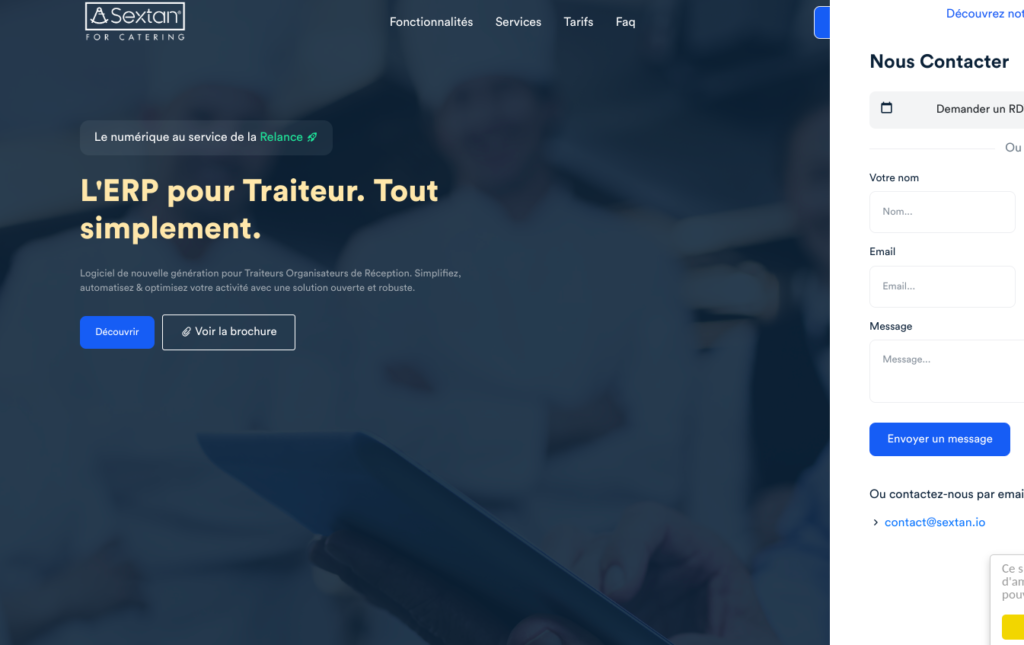 Logiciel pour traiteur - Sextan