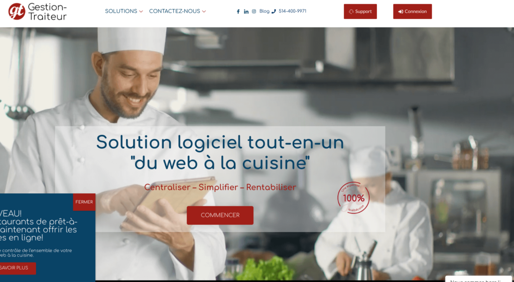 Logiciel traiteur Gestion